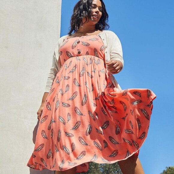 TORRID Cross Hatch Pinafore Midi Dress SIZE 3 - Picture 1 of 4